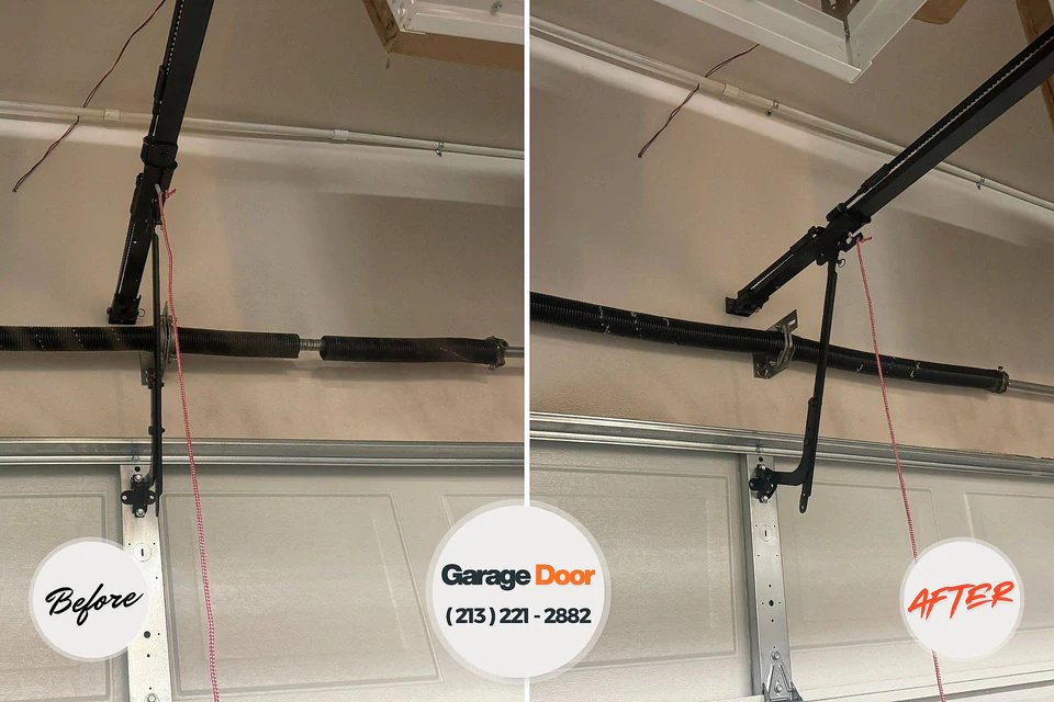Before and after: garage door repair Pomeroy, WA